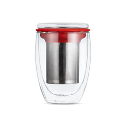 Copo de Chá de Vidro Duplo com Infusor Moody Duo Glass Moncloa