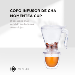 Copo Preparador Infusor De Chá Momentea Cup Moncloa 530ml - Transparente
