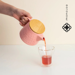 Bule de Chá de Cerâmica com Infusor Knit Duo Teapot Moncloa Rosa 550ml