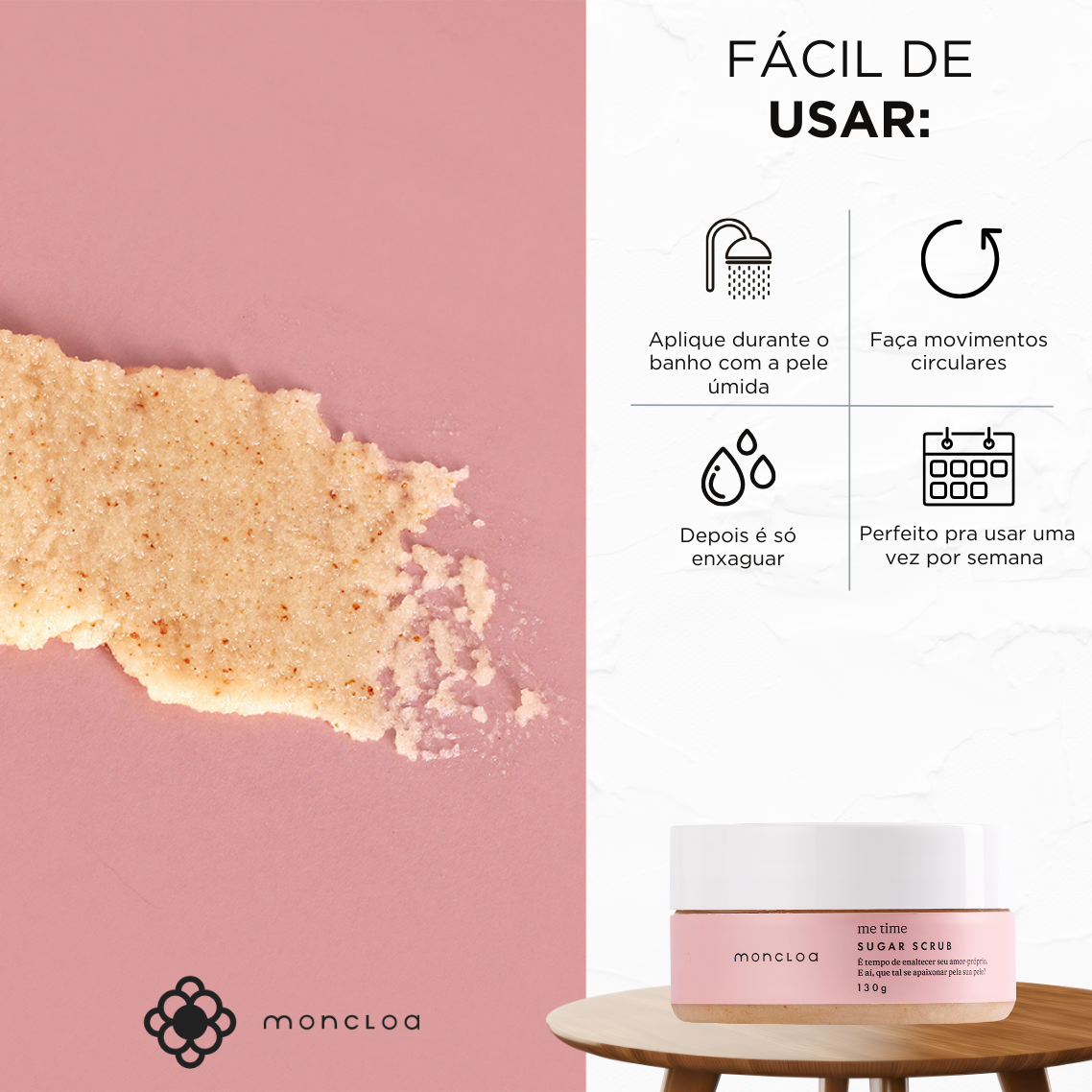 Esfoliante Sugar Scrub Me Time Moncloa 130g