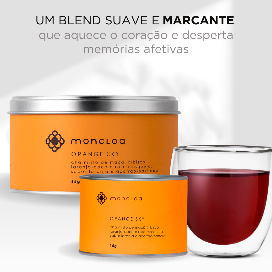 Chá Infusão de Frutas Orange Sky Moncloa Lata 65g