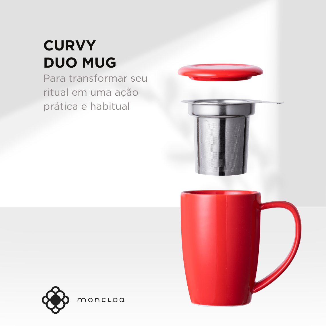 CURVY DUO MUG 380ML VERMELHO