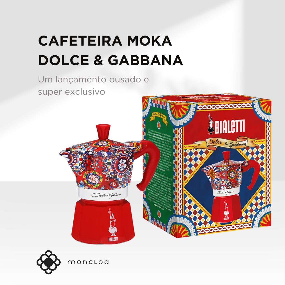 Cafeteira Moka Dolce & Gabbana 3 Xícaras 130ml Bialetti Vermelha