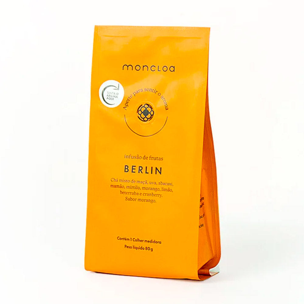 Chá Infusão de Frutas Berlin Moncloa Pouch Valvulado 80g