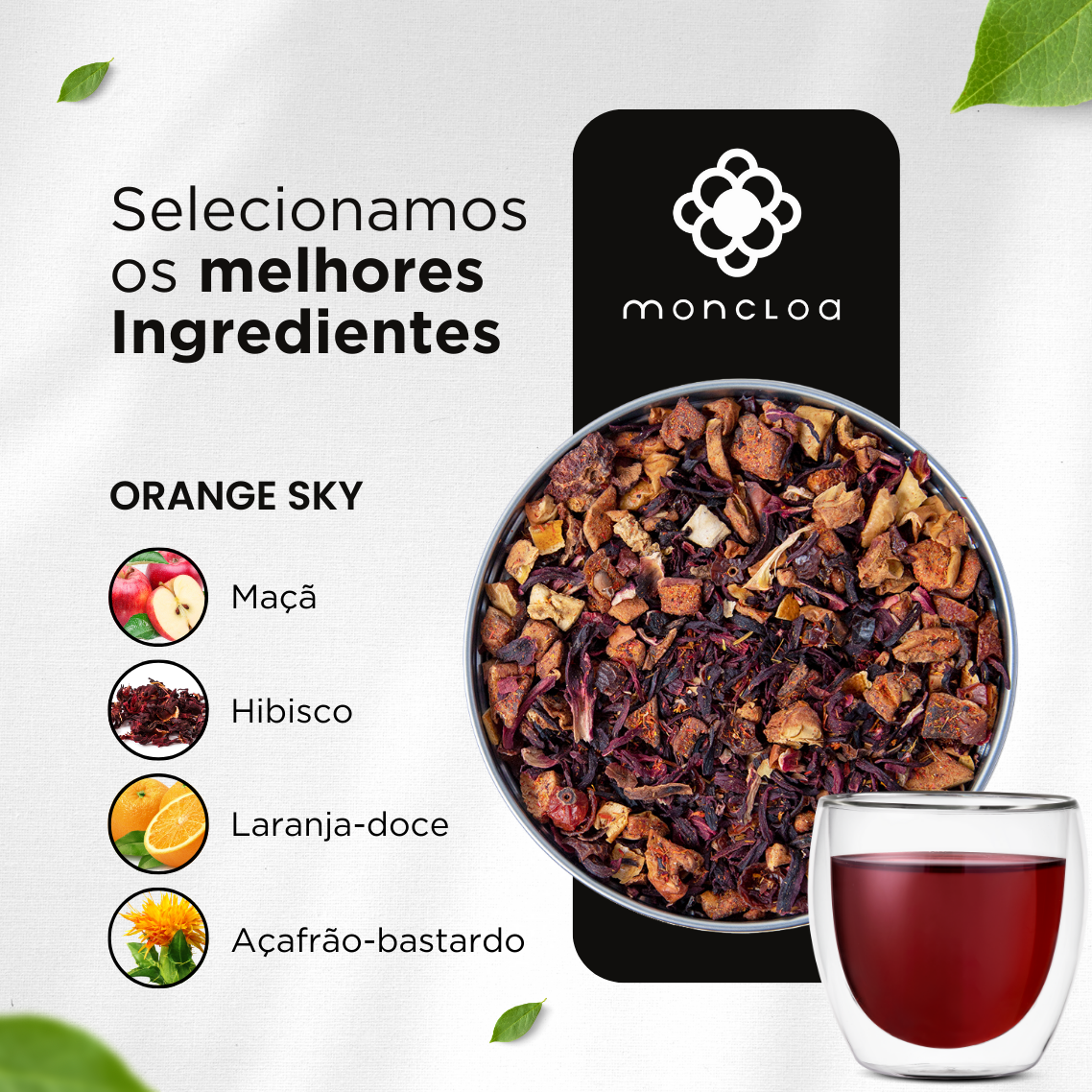Chá Infusão de Frutas Orange Sky Moncloa Lata 65g
