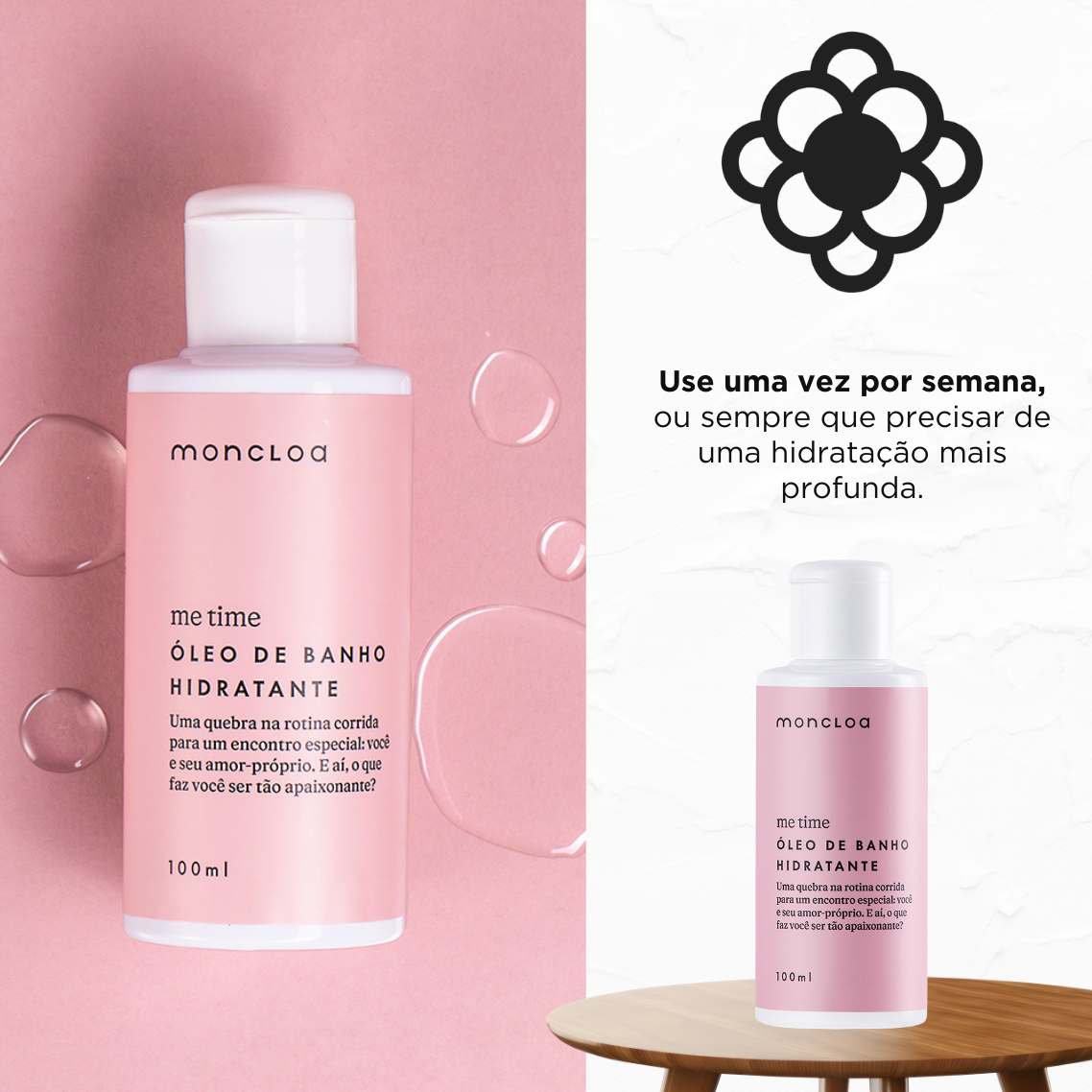 Óleo de Banho Hidratante Me Time Moncloa 100ml
