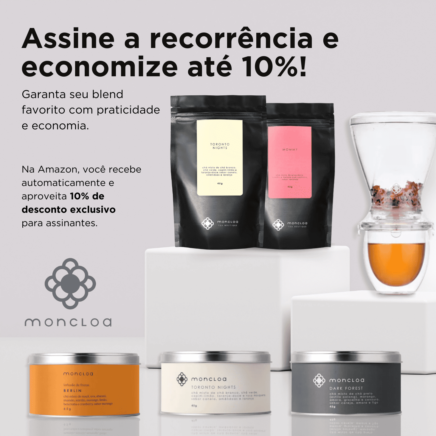 Chá Branco Toronto Nights Moncloa Pouch 45g