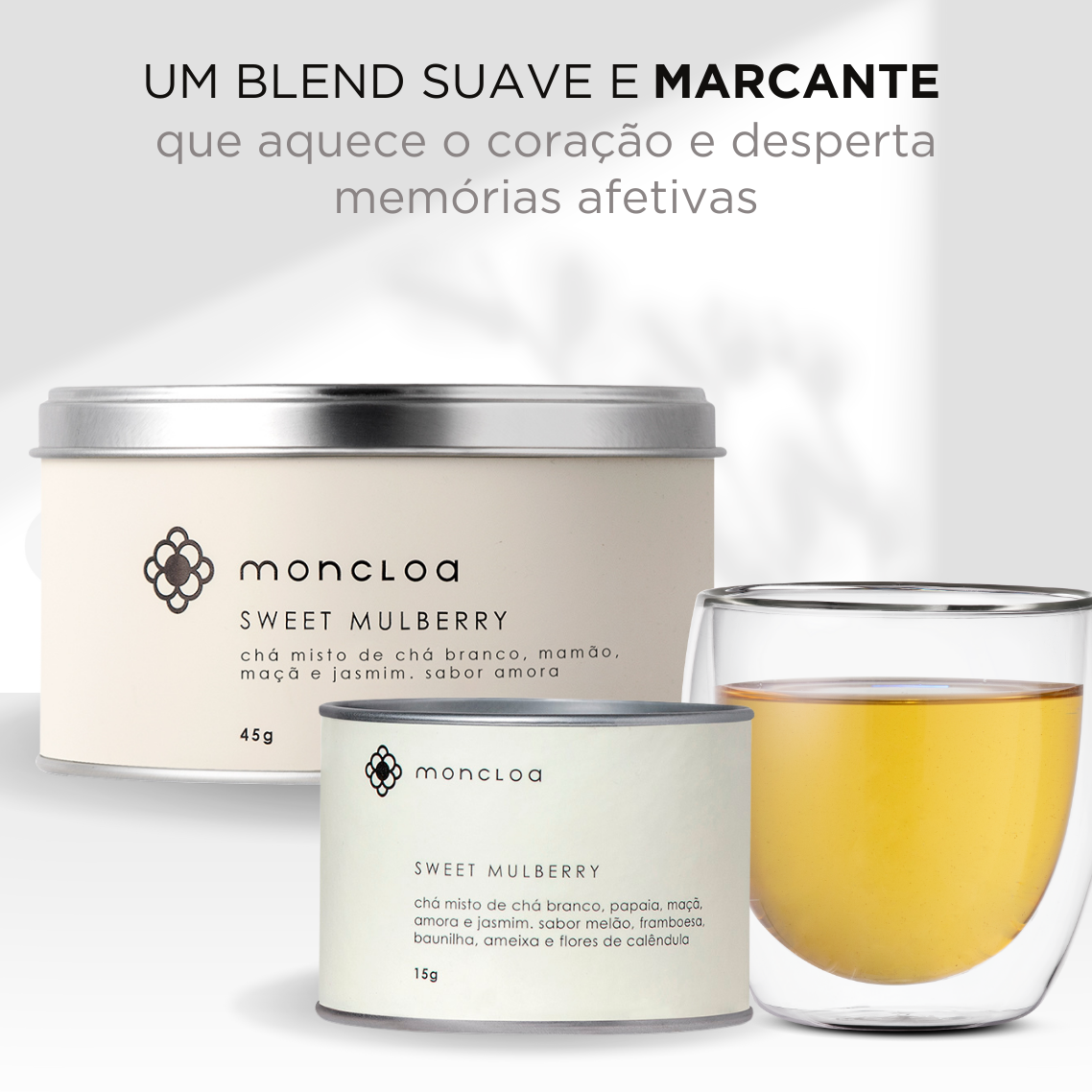 Chá Branco Sweet Mulberry Moncloa Lata 45g