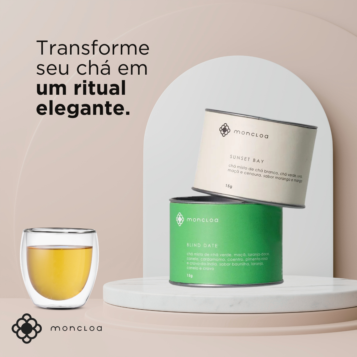 Kit de chá Meu ritual pra fortalecer saúde 2un Sunset Blind