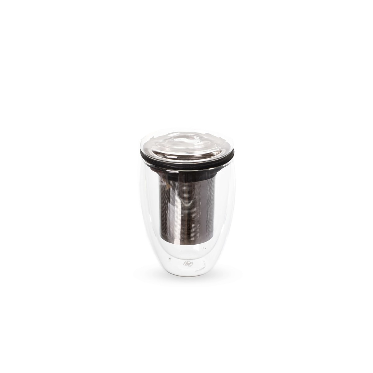 Copo de Chá de Vidro Duplo com Infusor Moody Duo Glass Moncloa