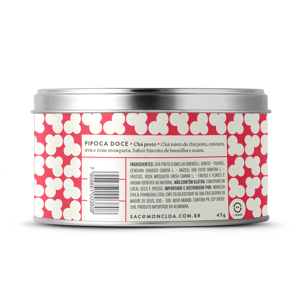 Chá Preto Pipoca Doce Moncloa Lata 45g