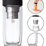 Garrafa de Vidro Duplo com Infusor Sync Duo Bottle Moncloa 320ml