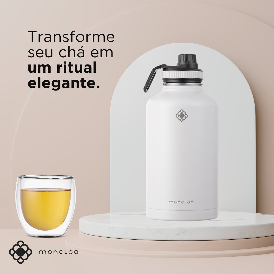 Garrafa Térmica T-Bottle Moncloa Cinza Claro 1.8l