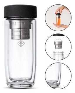 Garrafa de Vidro Duplo com Infusor Sync Duo Bottle Moncloa 320ml