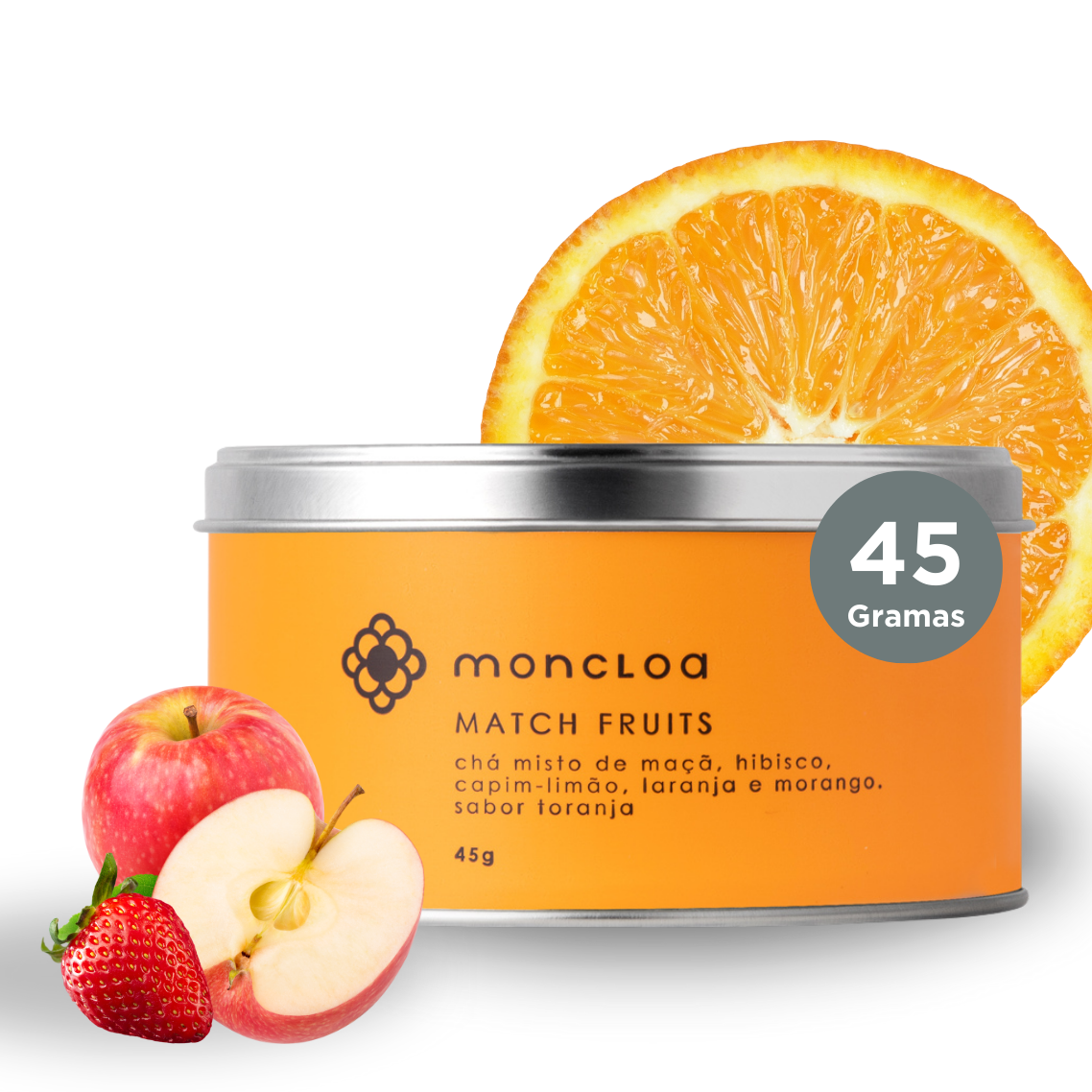 Chá Infusão de Frutas Match Fruits Moncloa Lata 45g