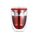 Copo de Chá de Vidro Duplo com Infusor Moody Duo Glass Moncloa
