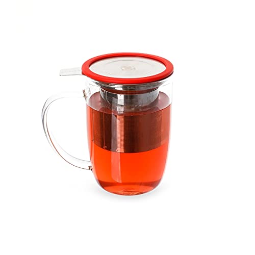 Caneca de Vidro com Infusor 350ml- Trendy Duo Cup - Moncloa