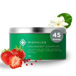 Chá Verde Strawberry Champagne Moncloa Lata 45g