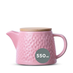 Bule de Chá de Cerâmica com Infusor Knit Duo Teapot Moncloa Rosa 550ml