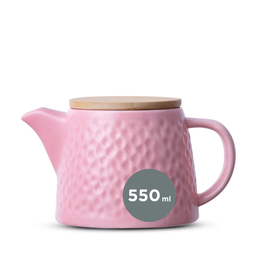 Bule de Chá de Cerâmica com Infusor Knit Duo Teapot Moncloa Rosa 550ml