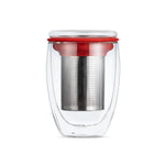 Copo de Chá de Vidro Duplo com Infusor Moody Duo Glass Moncloa