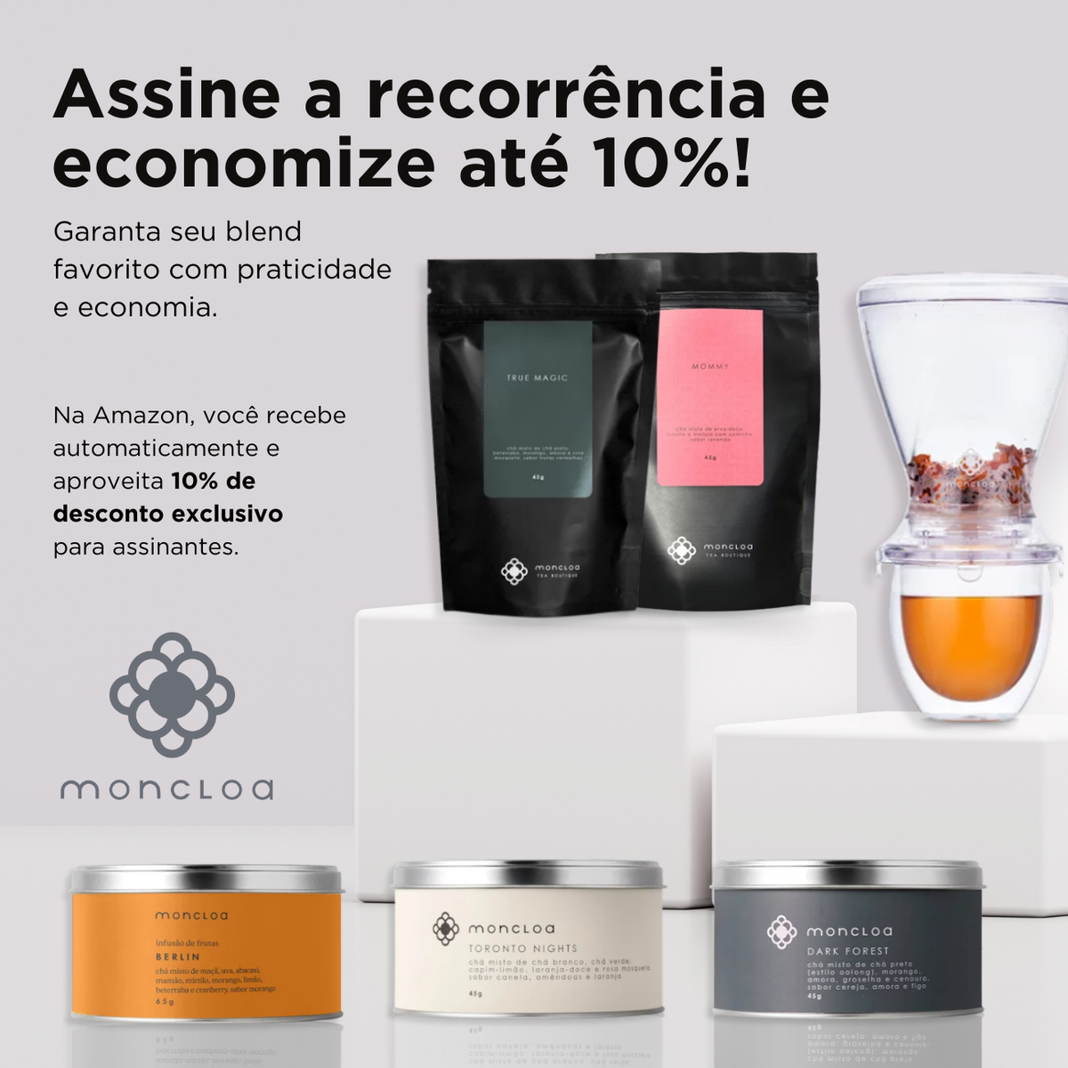 Chá Infusão de Frutas Sweet Velvet Moncloa Lata 65g