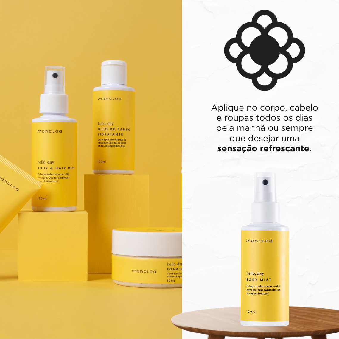Spray Perfumado Body Mist Hello, Day Moncloa 120ml