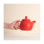 Bule de Chá de Cerâmica com Infusor Egg Duo Teapot Moncloa Vermelho 790ml
