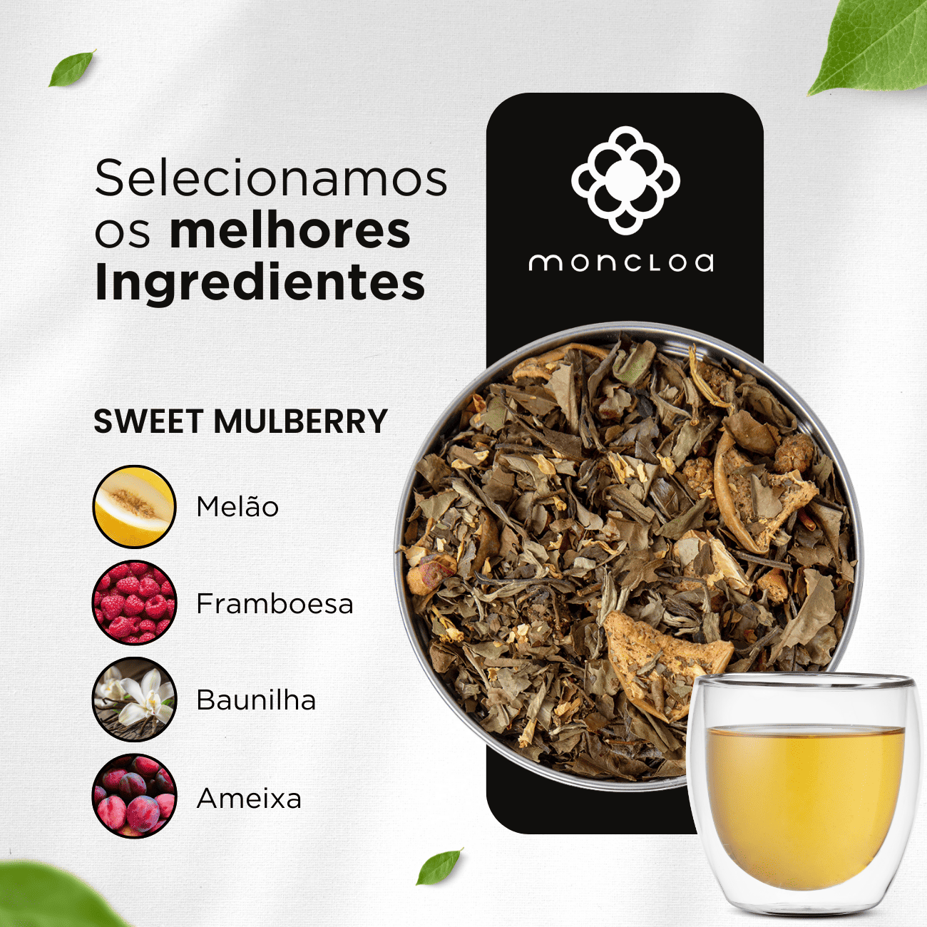 Chá Branco Sweet Mulberry Moncloa Pouch 45g