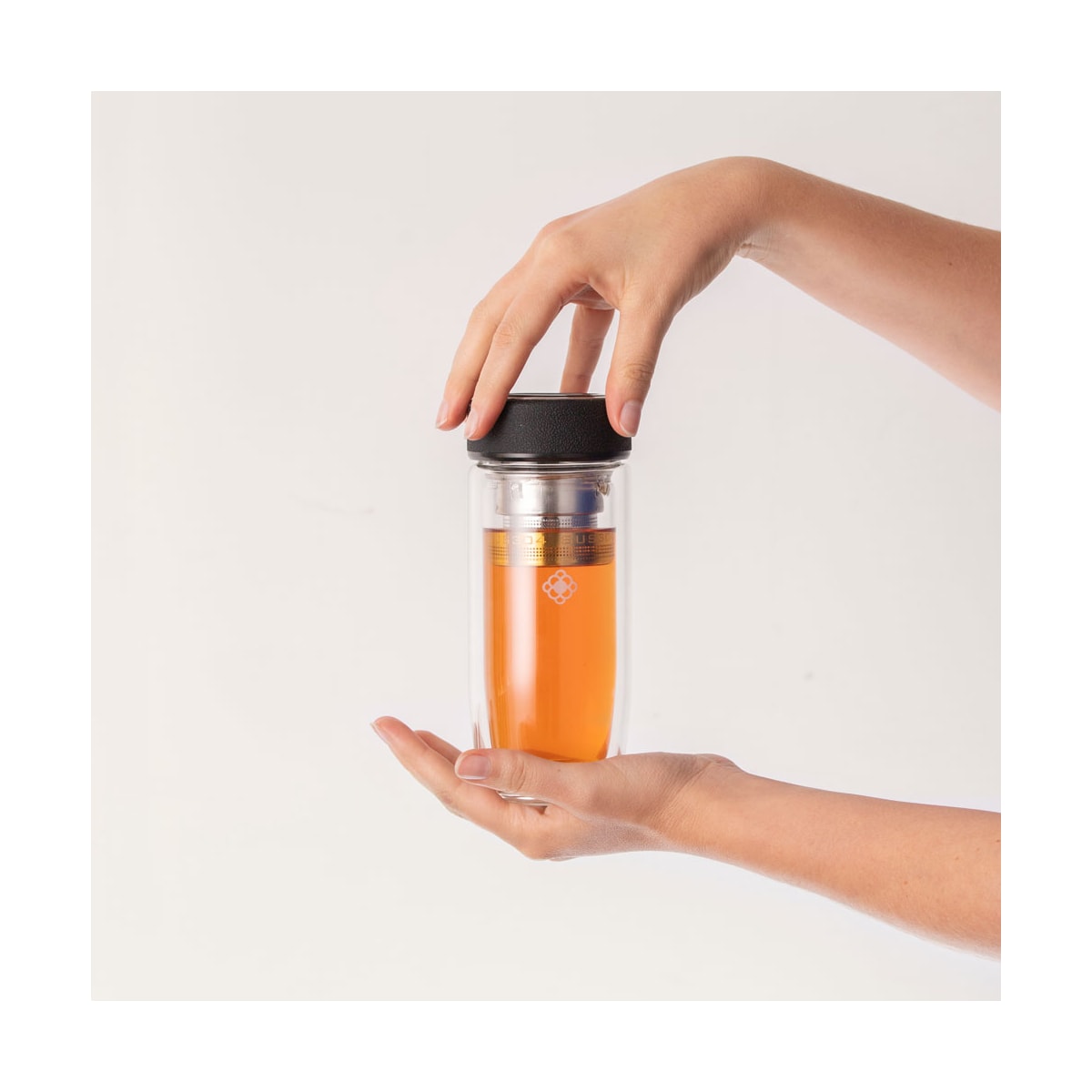 Garrafa de Vidro Duplo com Infusor Sync Duo Bottle Moncloa 320ml