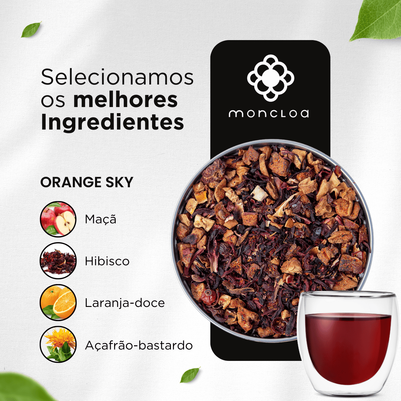 Chá Infusão de Frutas Orange Sky Moncloa Pouch 65g