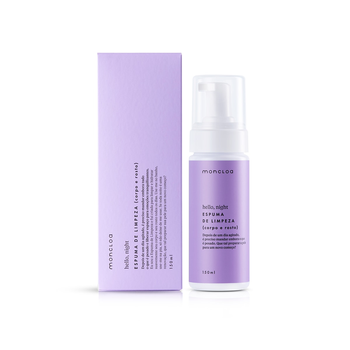 Espuma de Limpeza para Corpo e Rosto Hello, Night Moncloa 150ml