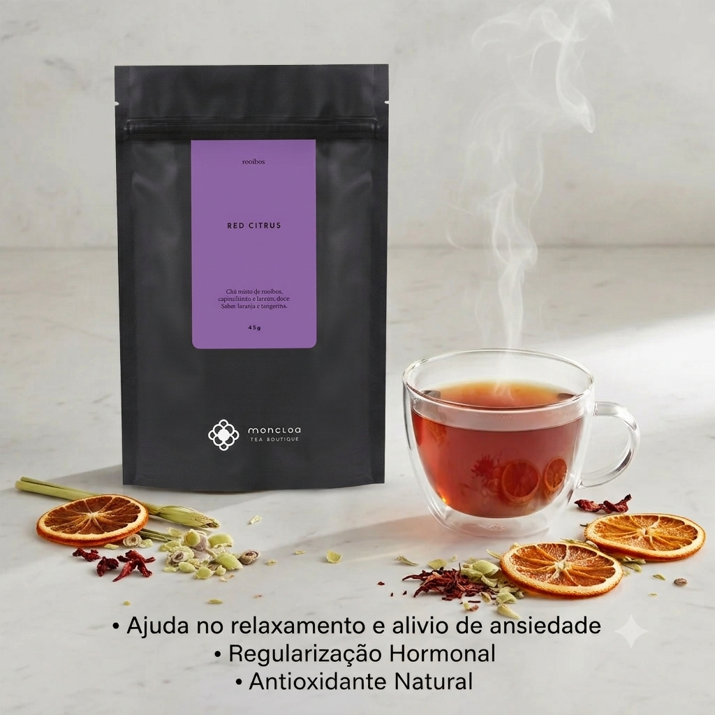 Chá Infusão Rooibos Red Citrus Moncloa Pouch 45g