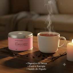 Chá Puerh Bourbon Vanilla Moncloa Lata 45g