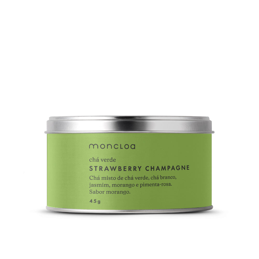 Chá Verde Strawberry Champagne Moncloa Lata 45g