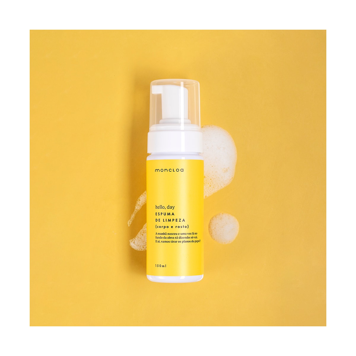 Espuma de Limpeza para Corpo e Rosto Hello, Day Moncloa 150ml
