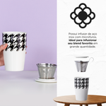 Caneca de Chá de Cerâmica com Infusor Tailor Duo Mug Moncloa Branco 470ml