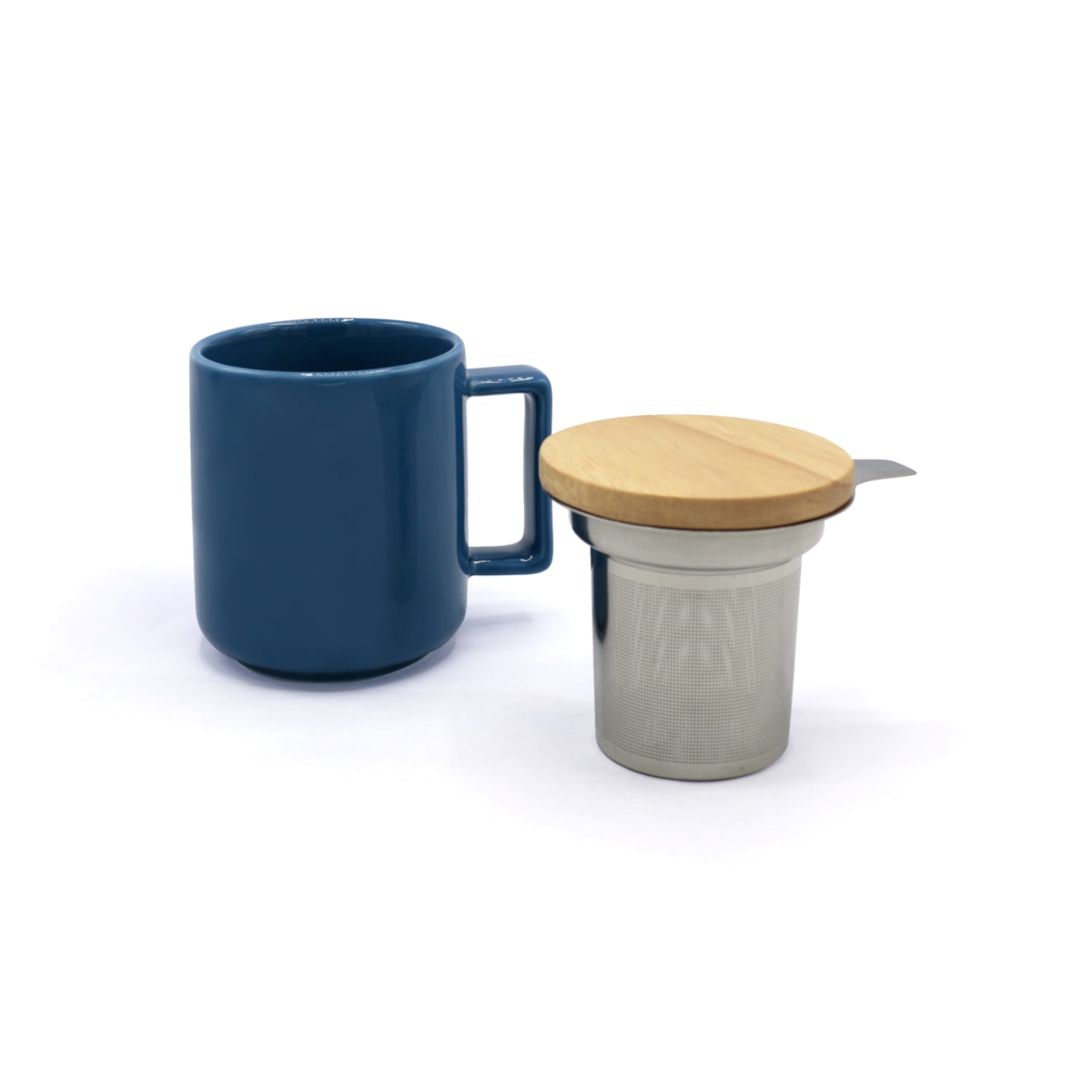 Caneca de Chá de Cerâmica com Infusor Smug Duo Mug Moncloa Azul 350ml