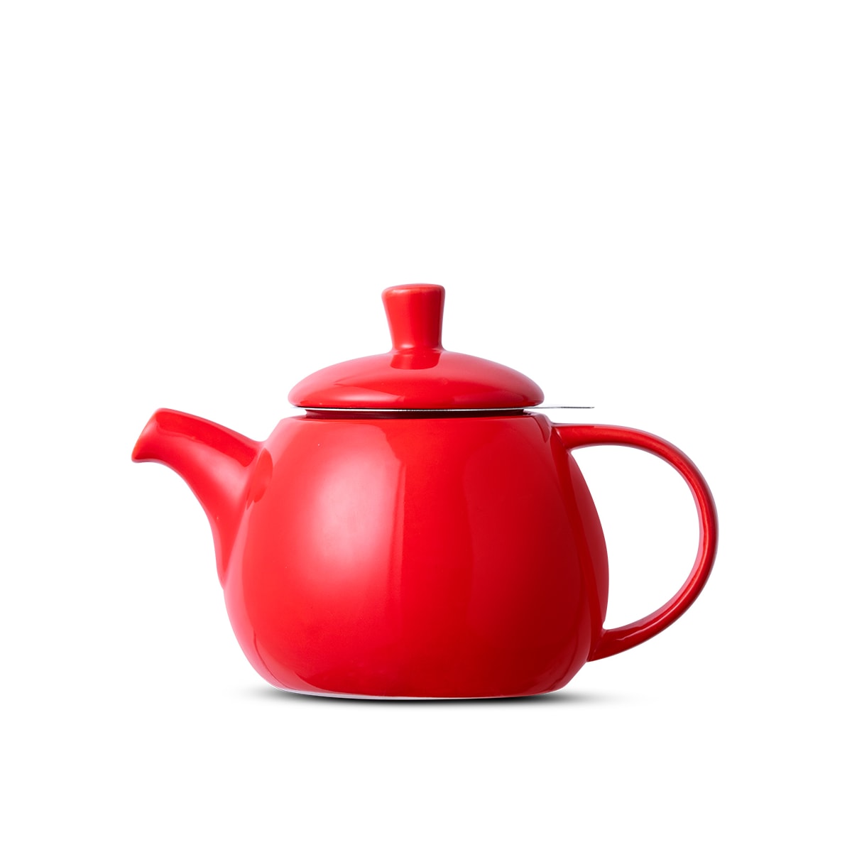 Bule de Chá de Cerâmica com Infusor Egg Duo Teapot Moncloa Vermelho 790ml