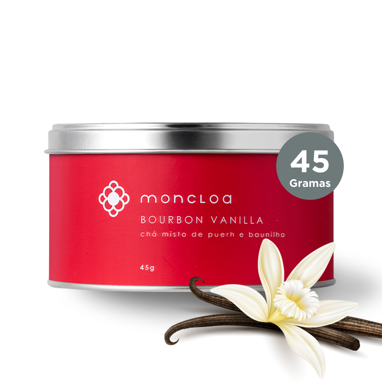 Chá Puerh Bourbon Vanilla Moncloa Lata 45g