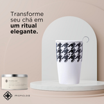 Caneca de Chá de Cerâmica com Infusor Tailor Duo Mug Moncloa Branco 470ml