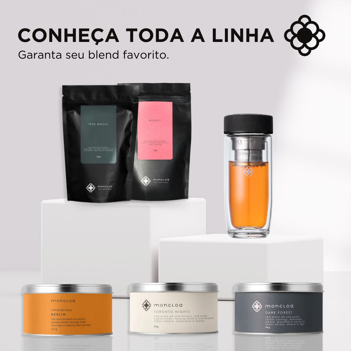 Garrafa de Vidro Duplo com Infusor Sync Duo Bottle Moncloa 320ml