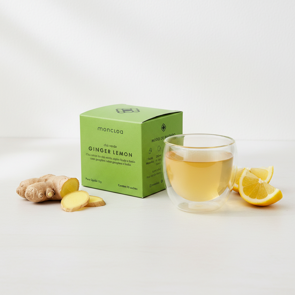 Chá Verde Ginger Lemon — Ambientada com referência original