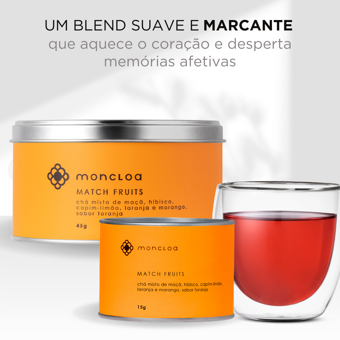 Chá Infusão de Frutas Match Fruits Moncloa Lata 45g