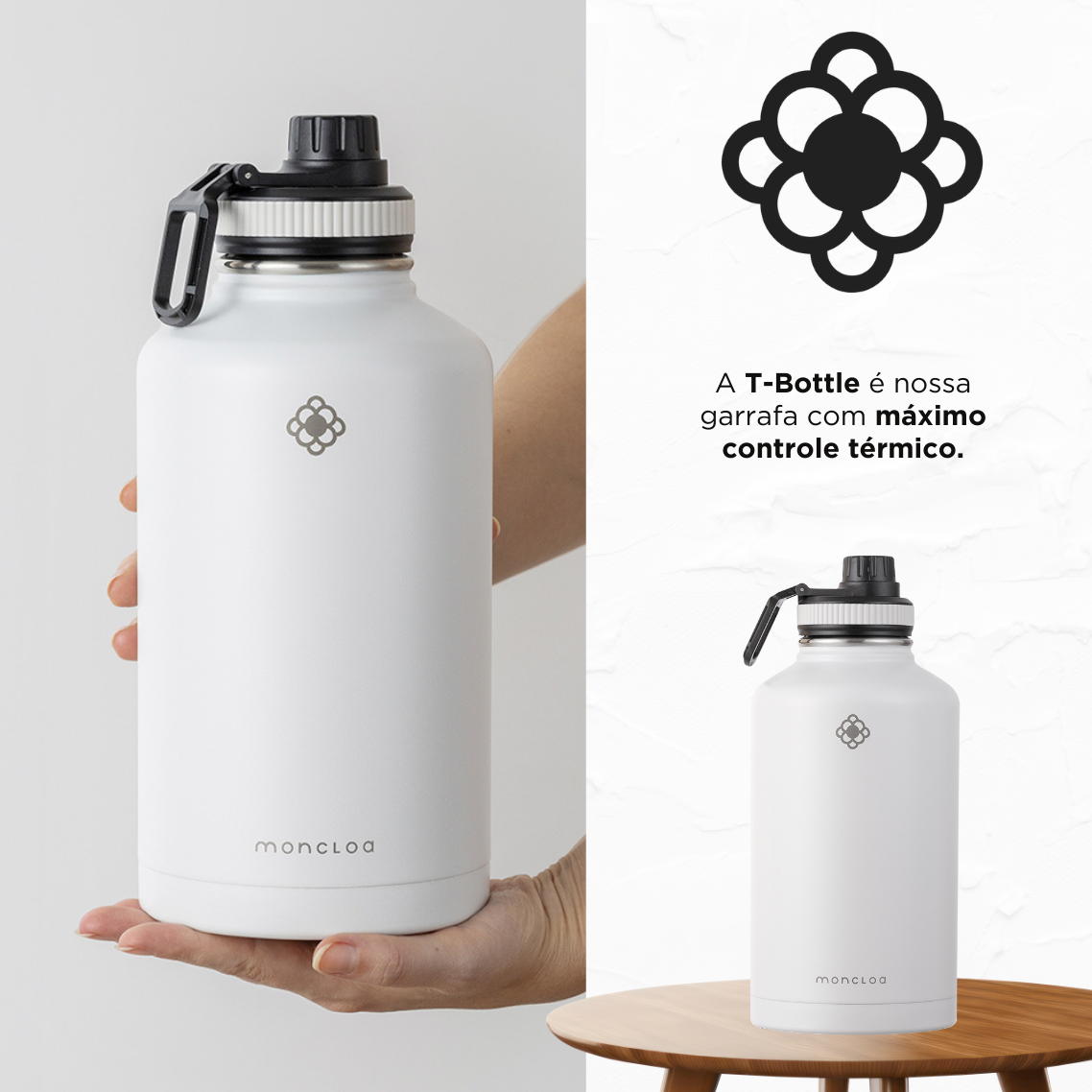 Garrafa Térmica T-Bottle Moncloa Cinza Claro 1.8l