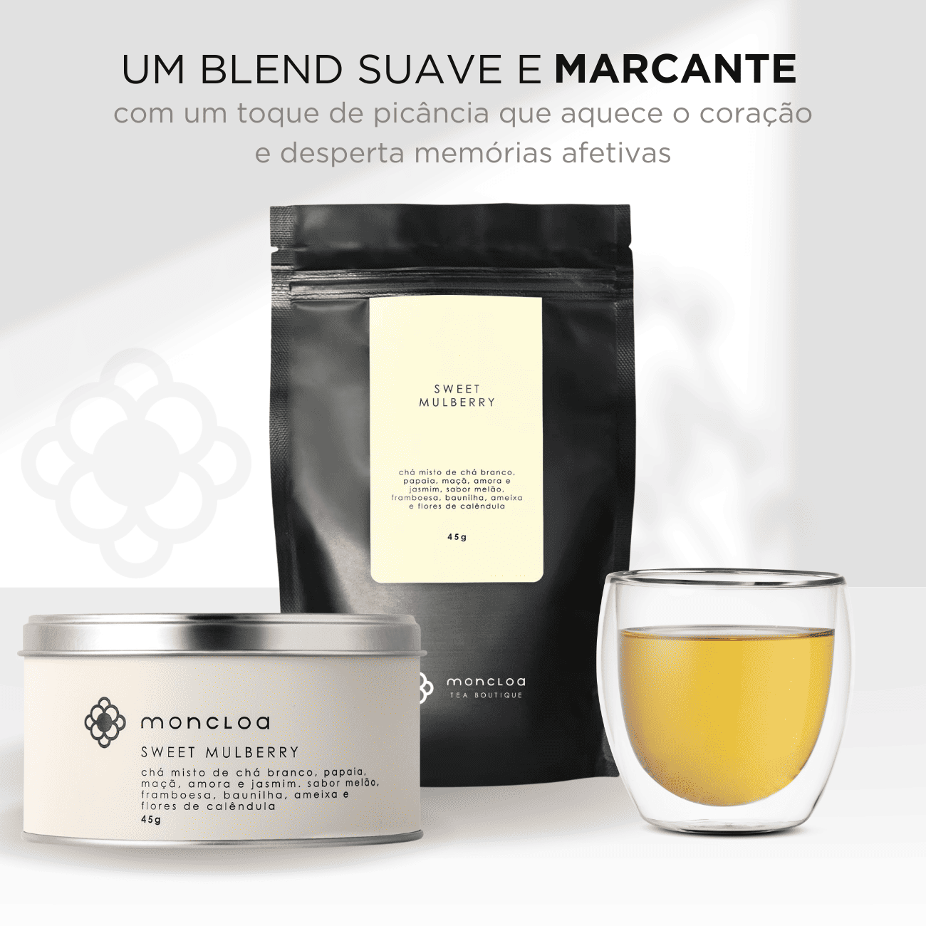 Chá Branco Sweet Mulberry Moncloa Pouch 45g