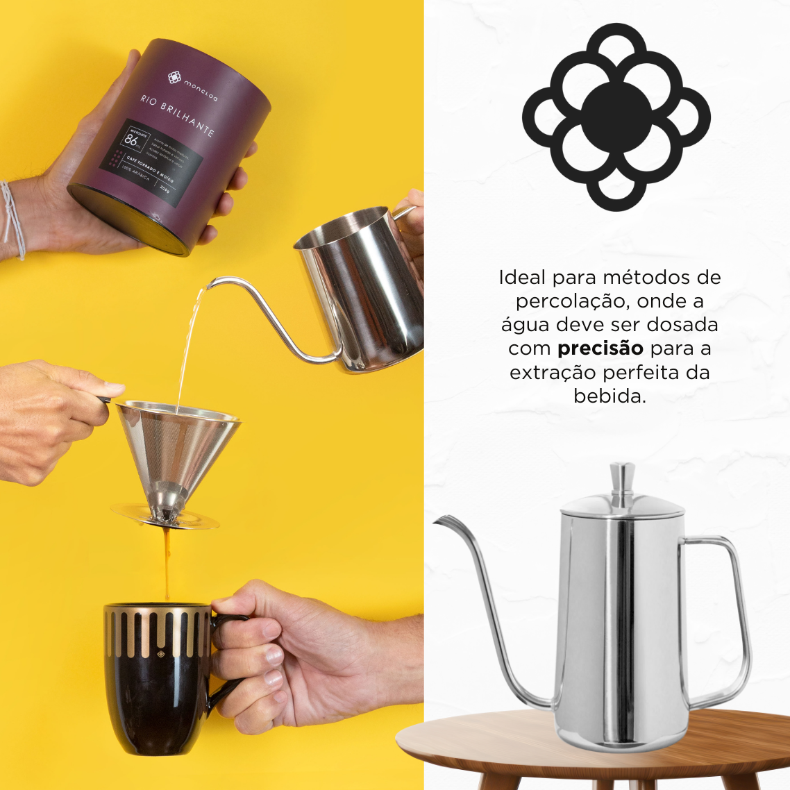 Chaleira Pescoço de Ganso 500ml Pressca