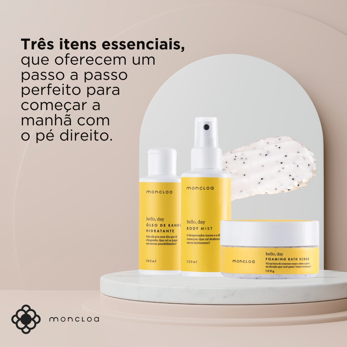 Kit de cuidado com a pele Essênciais Hello, Day