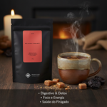 Pouch Chá Puerh Belgian Caramel Moncloa com benefícios: Digestivo e Detox, Foco e Energia, Saúde do Fígado