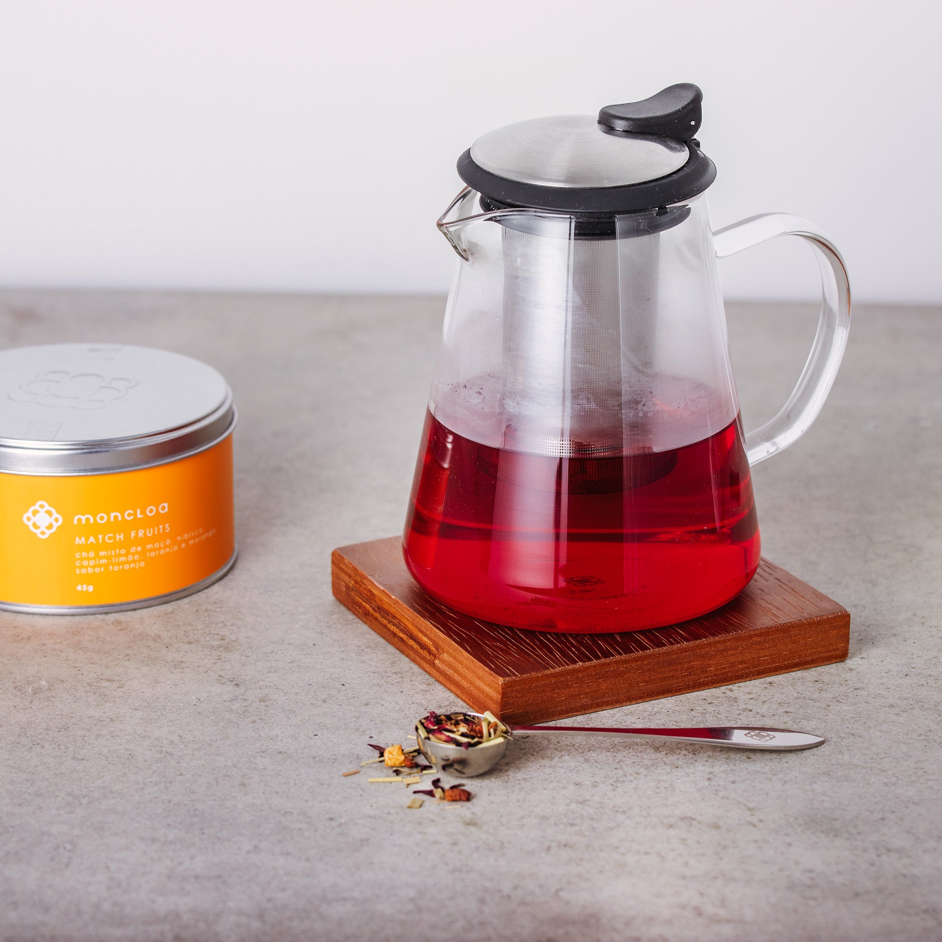 Jarra de Cha de Vidro com Infusor Pecker Duo Moncloa 750ml